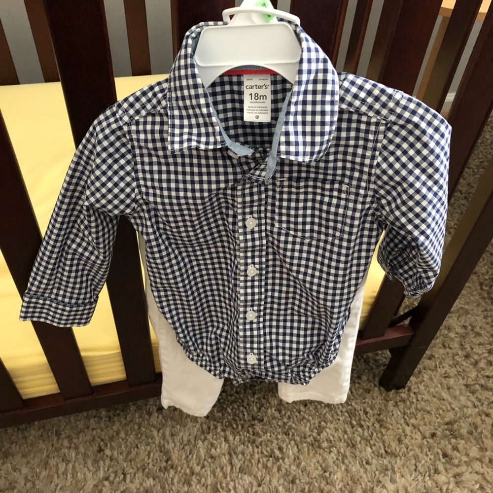 NWOT Carter’s Infant Dress Shirt-Pant Combo